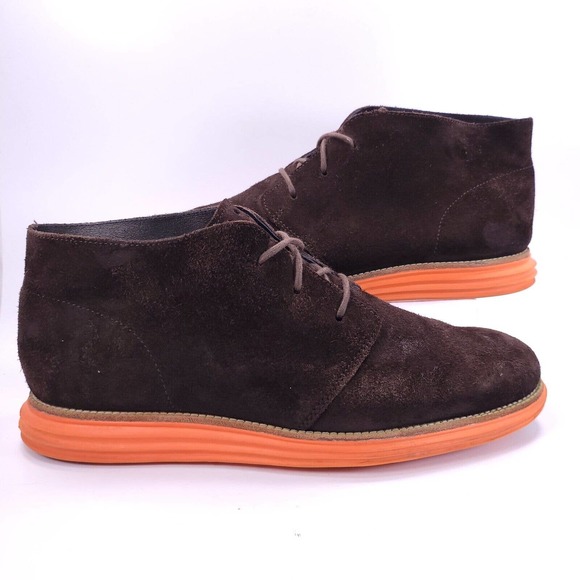 Cole Haan LunarGrand Casual Lace Up Shoe Mens Size 11.5 C11187 Brown Orange - Picture 5 of 8